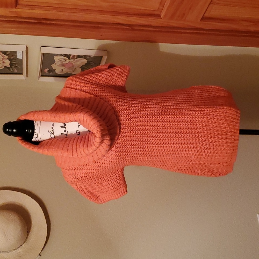 Target Go International Cowl Neck Sweater Orange Size SMALL